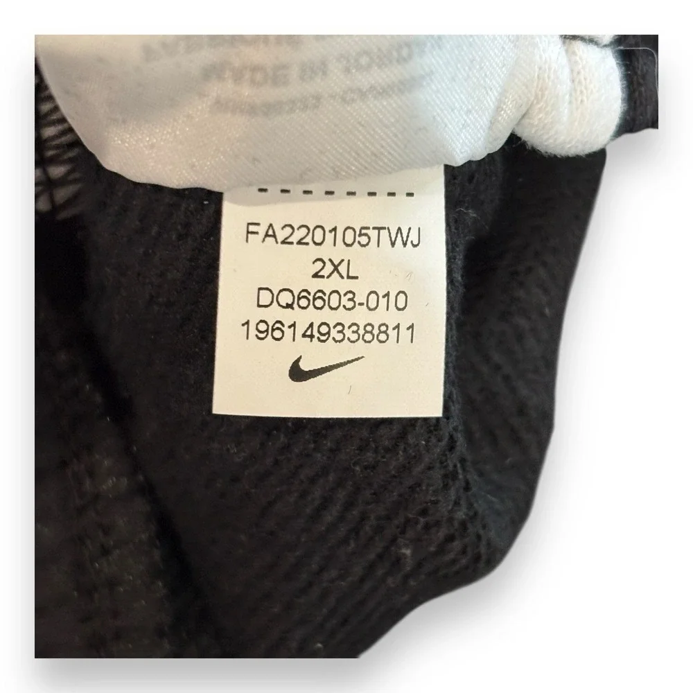 Nike Team Fleece Sweatpant‎ Womens 2XL Swoosh Logo Black/White Sportswear